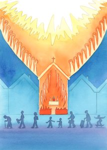Die Heiligen und Engel freuen sich über die Ehre, die wir ihnen erweisen, sowie über unsere Liebe zu Gott, 2003 von Elizabeth Wang