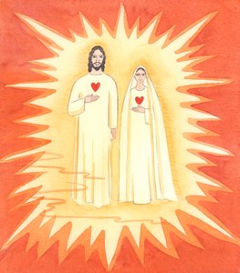 Die Zwei Heiligen Herzen: Mir wurden der sündlose Christus und seine Unbefleckte Mutter im strahlenden Licht des Himmels gezeigt