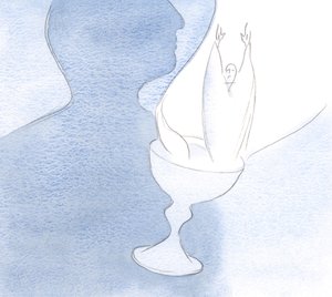 Das Herz ist wie ein Kelch, wenn es dem Vater dargebracht wird und Christus, das makellose Opfer, enthält.