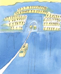 Die Reise vom Leben zum Tod ist wie eine Seilbahnfahrt zwischen zwei Bergen von Elizabeth Wang