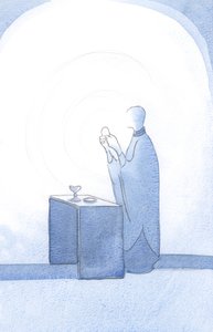 Das Licht Christi leuchtete bei der Wandlung