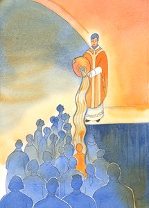 Die Hauptaufgaben derer, die am Priestertum Christi teilhaben, sind, Seelen zu retten, sie durch Christi kostbares Blut, durch sein Opfer und seine Sakramente rein zu waschen von Elizabeth Wang