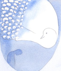 Der Heilige Geist - gesehen als ein schöner Vogel mit blendend weißen Federn - ist gegenwärtig und wirkt in uns