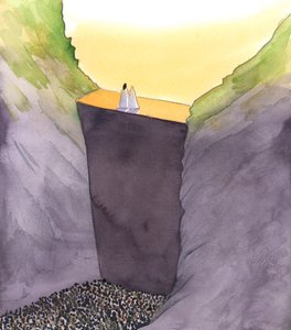 Die Mauer der Sünde, die uns von Gott trennt, wird nur von Christus erklommen, der mit seiner Mutter steht. Nur er kann uns helfen, die Herrlichkeit des Himmels zu erreichen.