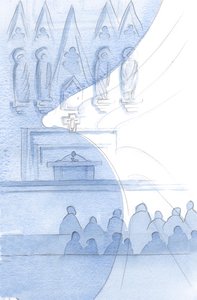 Das ganze Kirchengebäude ist voller Engel; wir streifen sie in jedem Moment