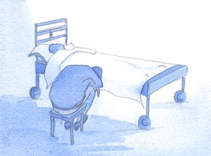 Das sehen wir in einem zärtlichen Blick: Traurigkeit, Liebe und Trauer für einen anderen in Not, die von uns praktische Hilfe und sanften Trost verlangen
