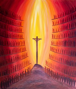 Durch die Messe ist jede Generation von Gottes Volk dem einen Opfer Christi gegenwärtig, wie es auf dem Altar dargestellt wird