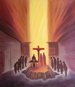 Durch die Messe sind wir mit der ganzen Kirche um das Kreuz von Golgatha vereint.