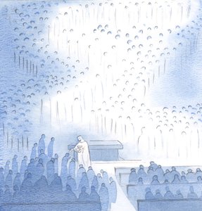 Welchen Frieden schenkt Christus in der Kommunion, mit der großen Schar der Engel und Heiligen, die hier in Freude versammelt sind