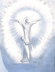 Wenn eine Seele von allen eitlen Wünschen leer ist, erfüllt Christus sie mit Seinem Licht in der Heiligen Kommunion; und während Christus Seinen Vater im Geist lobt, lobt Gott Gott in Gott, in Glückseligkeit und Glanz, innerhalb der Seele, 2000