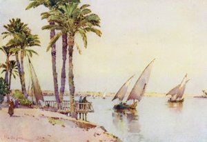 Segelboote auf dem Nil