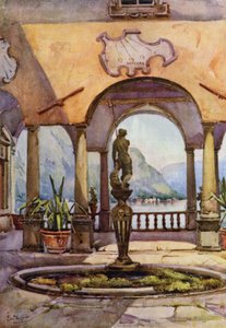 Die Loggia, Villa Pliniana, Lago di Como von Ella Du Cane