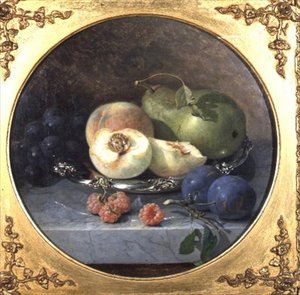 Stillleben mit Früchten auf einer Marmorkante von Eloise Harriet Stannard