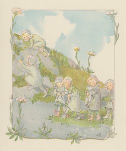 Illustration für Blondchen in Blüten von Elsa Beskow