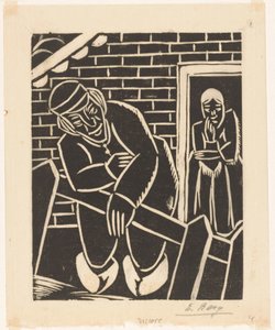 Bauer vor seinem Haus von Else Berg (signed by artist)