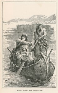 Hurry Harry und Deerslayer (Gravur) von Elviro Michael Andriolli