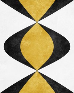 Moderne Schwarz-Gold-Abstraktion