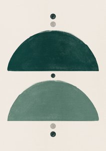 Moderne grüne Halbkreise