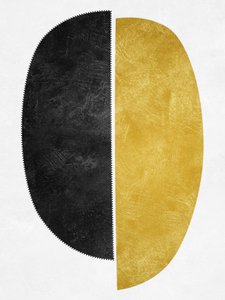 Gezackte Gold-Schwarz-Form