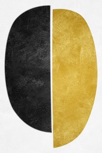 Gezackte Gold-Schwarz-Form