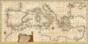1748 Karte - Eine genaue Karte des Mittelmeers und der Adria; mit dem Archipel und einem Teil des Schwarzen Meeres