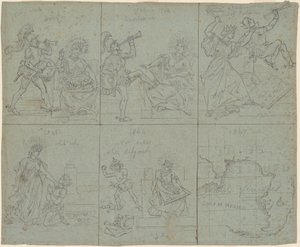 Politische Karikatur des amerikanischen Bürgerkriegs von Emanuel Gottlieb Leutze