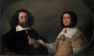 John Tradescant der Jüngere und Hester, seine zweite Frau, 17. Jahrhundert