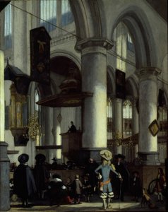 Innenraum der Oude Kerk, Delft von Emanuel de Witte