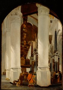 Die Nieuwe Kerk in Delft mit dem Grab von Wilhelm dem Schweiger, ca. 1650-51 von Emanuel de Witte