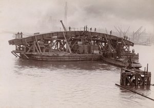 Bau der Vauxhall-Brücke, London, 1903-1904
