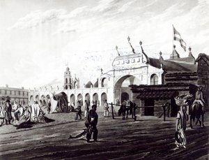 Marktplatz, graviert von Daniel Havell, 1820 von Emeric Essex Vidal