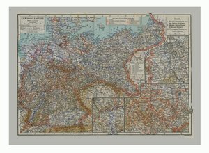 Karte des Deutschen Reiches, um 1900