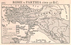 Rom gegen Parthien, ca. 50 v. Chr., ca. 1915 von Emery Walker Ltd