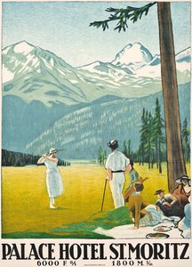 Plakatwerbung für das Palace Hotel in St. Moritz von Emil Cardinaux