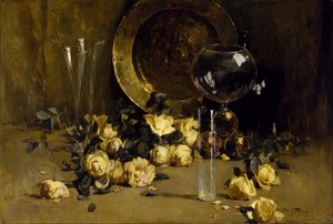Stillleben mit gelben Rosen von Emil Carlsen