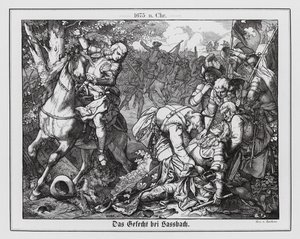Tod von Marschall Turenne in der Schlacht von Salzbach von Emil Eugen Sachsse