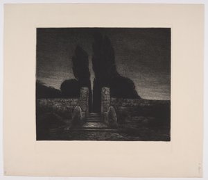 Ein Friedhof. Abend von Emil Krause