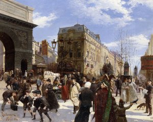Les Grands Boulevards, La Porte St. Martin, Paris von Emil Lindemann
