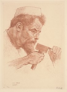 Max Klinger bei der Arbeit von Emil Orlik