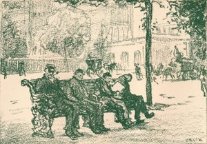 Am Victoria Embankment, 1898 von Emil Orlik