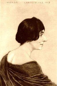 Porträt von Wanda Landowska 1879-1959, 1917 von Emil Orlik