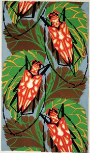Detail von Tafel 19 aus Insekten, veröffentlicht in den 1930er Jahren von Émile Allain Séguy