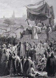 Predigt des Zweiten Kreuzzugs von Emile (after) Signol