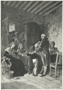 Ludwig XVI. und seine Familie im Tempel inhaftiert