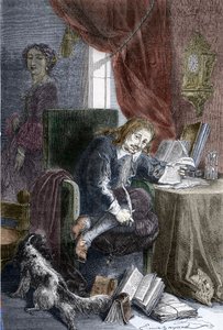 Porträt des französischen Schriftstellers Paul Scarron (1610-1660)