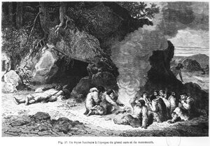 Ein Begräbnismahl zur Zeit des Bären und des Mammuts, Illustration aus 