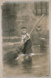 Cosette. Illustration aus Les Misérables von Victor Hugo, 1862
