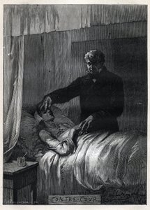 Jean Valjean schließt die Augen der toten Fantine - Illustration von Émile Bayard für „Die Elenden - Erster Teil: Fantine“ von Victor Hugo von Emile Antoine Bayard
