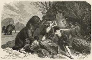 Der Mensch zur Zeit des großen Bären und des Mammuts von Emile Antoine Bayard