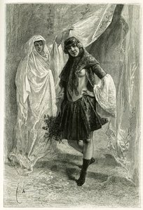 Porträt von Ziba Khanoum, persische Prinzessin. Gravur von E. Bayard, nach einer Fotografie, zur Illustration der Geschichte "Persien, Chaldäa und Susiane" in den Jahren 1881-1882, von Jane Dieulafoy (geb. Magre)